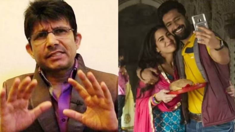 KRK ने उड़ाई विक्की-सारा की फिल्म की धज्जीयां, एमपी सरकार से की फिल्म बैन की मांग