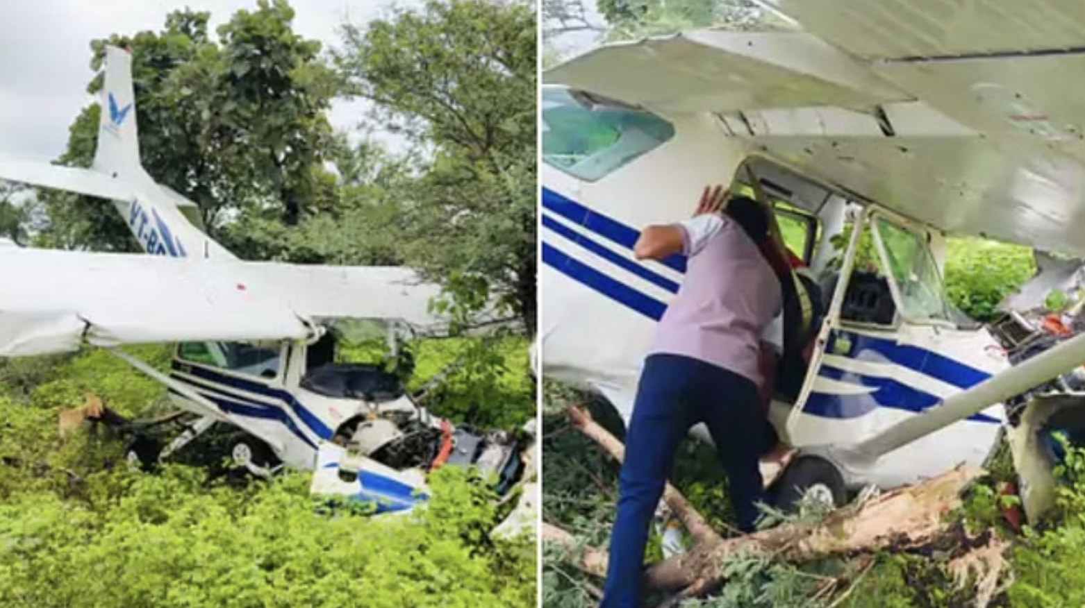 Plane Crash in MP: गुना में एविएशन एकेडमी का प्लेन क्रैश, 2 पायलट घायल